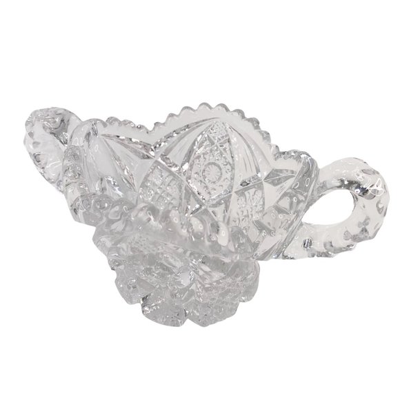 Vintage Imperial Glass EAPG Ohio Nucut Open Sugar and Creamer MCM Marked Set - Picture 13 of 13